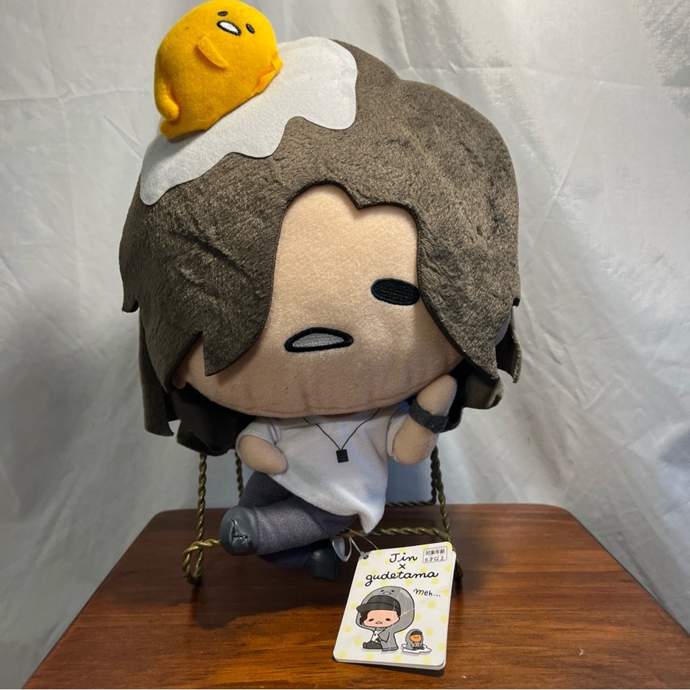 Sanrio Jin Akanishi x Gudetama Lying Down Plush